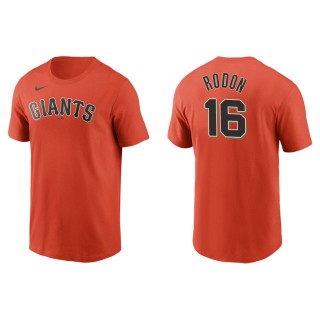 Men's Giants Carlos Rodon Orange Name & Number Nike T-Shirt