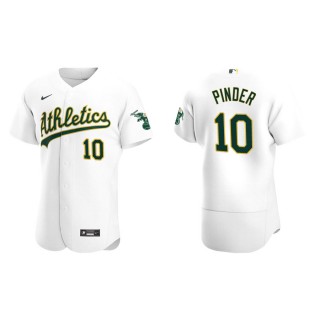 Men's Athletics Chad Pinder White Authentic Home Jersey