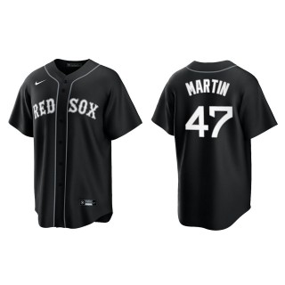 Men's Boston Red Sox Chris Martin Black White Replica Official Jersey