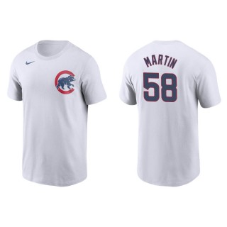 Men's Cubs Chris Martin White Name & Number Nike T-Shirt