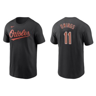 Men's Orioles Chris Owings Black Nike T-Shirt