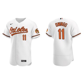 Men's Orioles Chris Owings White Authentic Home Jersey