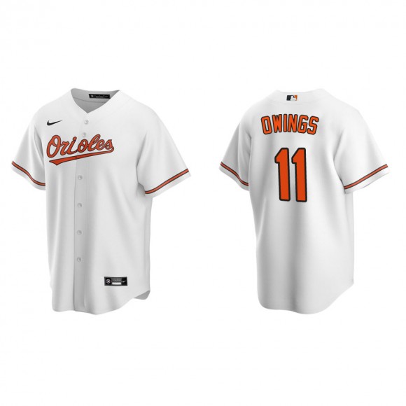 Men's Orioles Chris Owings White Replica Home Jersey
