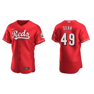Justin Dunn Scarlet Authentic Alternate Jersey