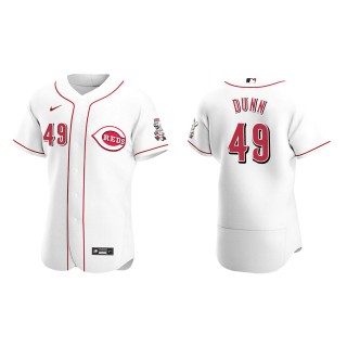 Justin Dunn White Authentic Home Jersey
