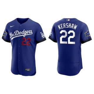 Men's Dodgers Clayton Kershaw Royal 2022 MLB All-Star City Connect Jersey