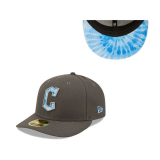 Men's Cleveland Guardians Graphite 2022 Father's Day On-Field Low Profile 59FIFTY Fitted Hat