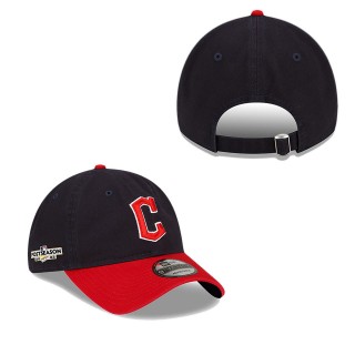 Men's Cleveland Guardians Navy Red 2022 Postseason Side Patch 9TWENTY Adjustable Hat