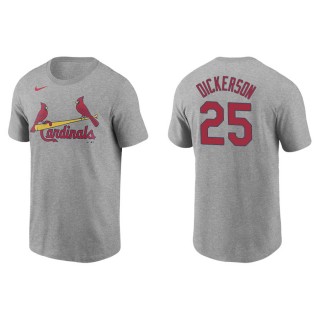 Men's Cardinals Corey Dickerson Gray Name & Number Nike T-Shirt