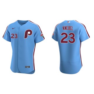 Men's Phillies Corey Knebel Light Blue Authentic Alternate Jersey