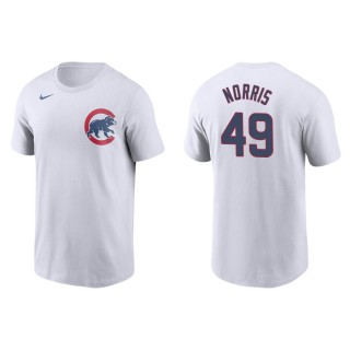 Men's Cubs Daniel Norris White Name & Number Nike T-Shirt