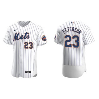 Men's Mets David Peterson White Authentic Home Jersey