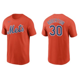 Men's New York Mets David Robertson Orange Name & Number T-Shirt