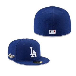 Men's Los Angeles Dodgers Royal 2022 Postseason Side Patch 59FIFTY Fitted Hat