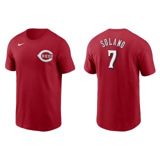 Men's Reds Donovan Solano Red Name & Number Nike T-Shirt