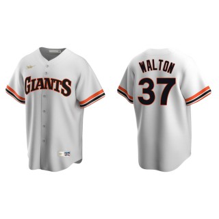 Men's San Francisco Giants Donovan Walton White Cooperstown Collection Home Jersey