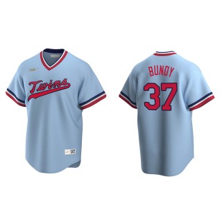 Men's Twins Dylan Bundy Light Blue Cooperstown Collection Road Jersey