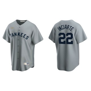 Men's Yankees Ender Inciarte Gray Cooperstown Collection Road Jersey