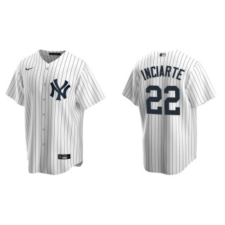 Men's Yankees Ender Inciarte White Replica Home Jersey