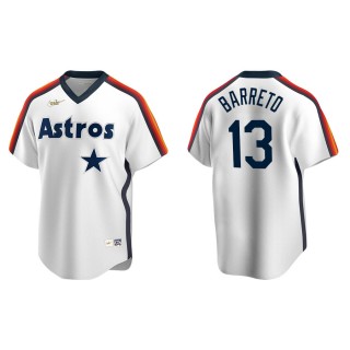 Men's Astros Franklin Barreto White Cooperstown Collection Home Jersey