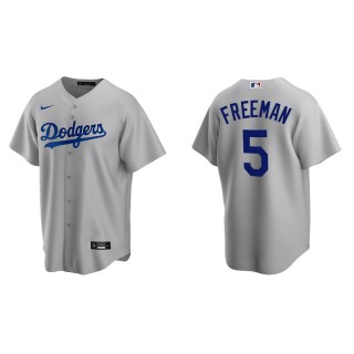 Men's Dodgers Freddie Freeman Gray Replica Alternate Jersey