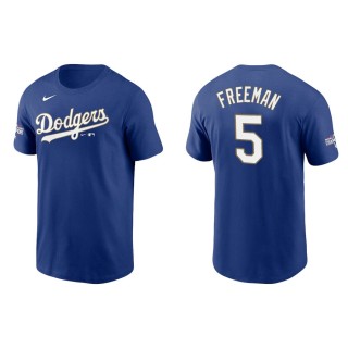 Men's Dodgers Freddie Freeman Royal 2021 City Connect T-Shirt