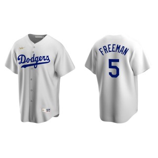 Men's Brooklyn Dodgers Freddie Freeman White Cooperstown Collection Home Jersey