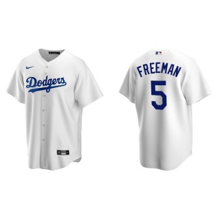 Men's Dodgers Freddie Freeman White Replica Home Jersey