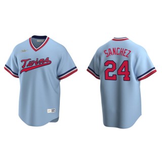Men's Twins Gary Sanchez Light Blue Cooperstown Collection Road Jersey