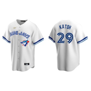 Men's Blue Jays Gosuke Katoh White Cooperstown Collection Home Jersey