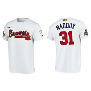 2022 Gold Program Greg Maddux Braves White Men's T-Shirt