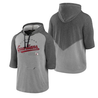 Men's Guardians Heathered Charcoal Heathered Gray Team Modern Arch 3-4 Sleeve Pullover Hoodie