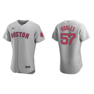 Men's Red Sox Hansel Robles Gray Authentic Road Jersey