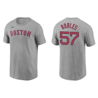 Men's Red Sox Hansel Robles Gray Nike T-Shirt
