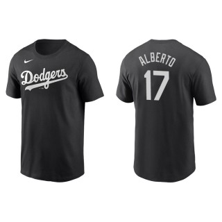 Men's Dodgers Hanser Alberto Black Name & Number Nike T-Shirt