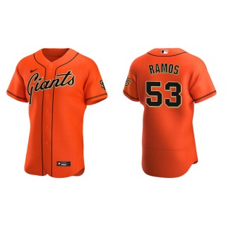 Men's Giants Heliot Ramos Orange Authentic Alternate Jersey