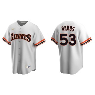 Men's Giants Heliot Ramos White Cooperstown Collection Home Jersey