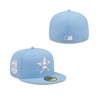 Men's Houston Astros Light Blue 50th Anniversary 59FIFTY Fitted Hat