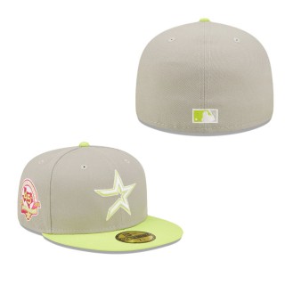 Men's Houston Astros New Era Gray Green 45th Anniversary Cyber 59FIFTY Fitted Hat