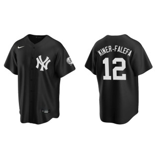 Men's Yankees Isiah Kiner-Falefa Black Replica Fashion Jersey