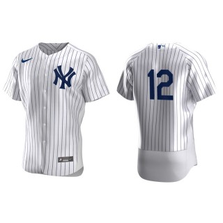 Men's Yankees Isiah Kiner-Falefa White Authentic Home Jersey