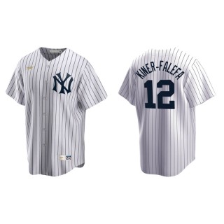Men's Yankees Isiah Kiner-Falefa White Cooperstown Collection Home Jersey