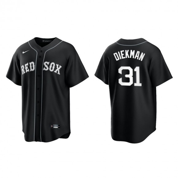 Men's Red Sox Jake Diekman Black White Replica Official Jersey