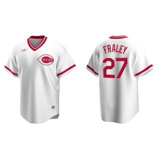 Men's Reds Jake Fraley White Cooperstown Collection Home Jersey