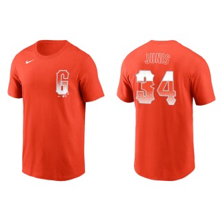 Men's Giants Jakob Junis Orange 2021 City Connect T-Shirt