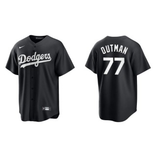 Men's Dodgers James Outman Black White Replica Official Jersey