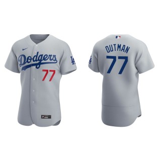 Men's Dodgers James Outman Gray Authentic Alternate Jersey