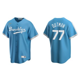 Men's Brooklyn Dodgers James Outman Light Blue Cooperstown Collection Alternate Jersey
