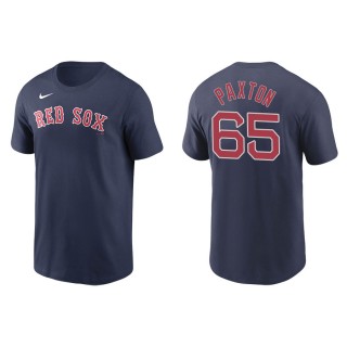 Men's Red Sox James Paxton Navy Name & Number Nike T-Shirt