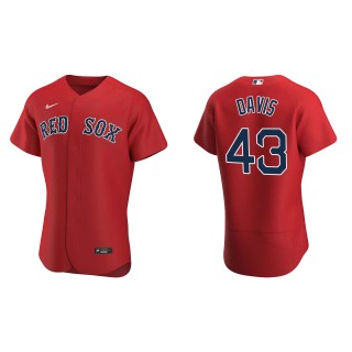Men's Boston Red Sox Jaylin Davis Red Authentic Alternate Jersey